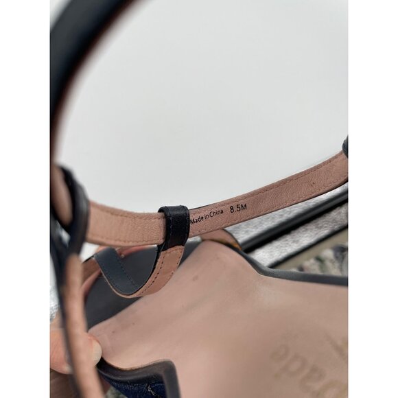 Kate Spade New York Womens 8.5M Platform Wedge Sandals Leather Denim Chic - Picture 5 of 9